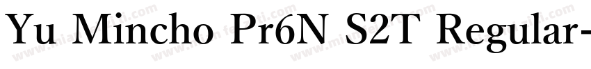 Yu Mincho Pr6N S2T Regular字体转换
